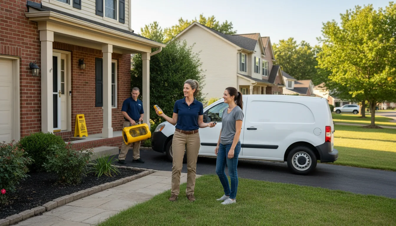 Residential water damage restoration in Bassfield, MS